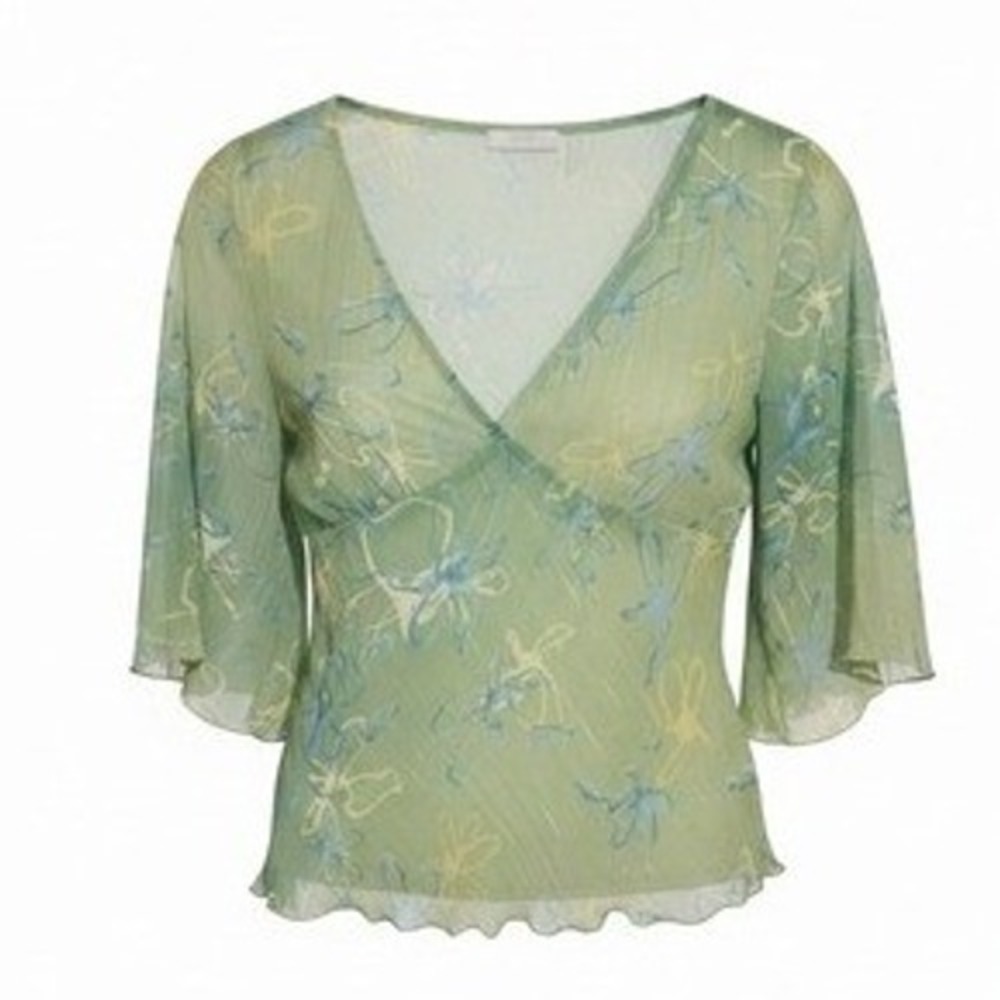 Y2k Vintage Babydoll Sheer Womens size Medium Whimsy Fairygrunge Goblincore Top